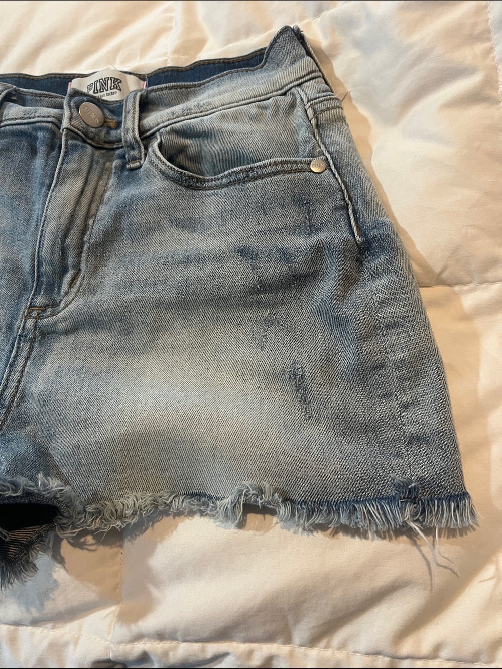 Victoria’s Second Pink Distressed Shorts - Picture 3 of 9